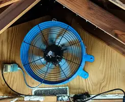 attic fan services with installed attic ventilation fan system in Austin, TX